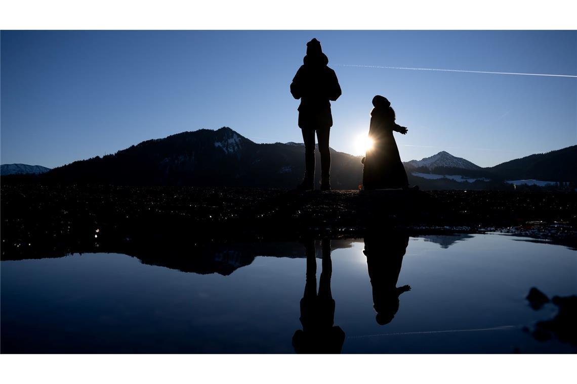 Bilder des Tages Sonniger Wintertag am Tegernsee