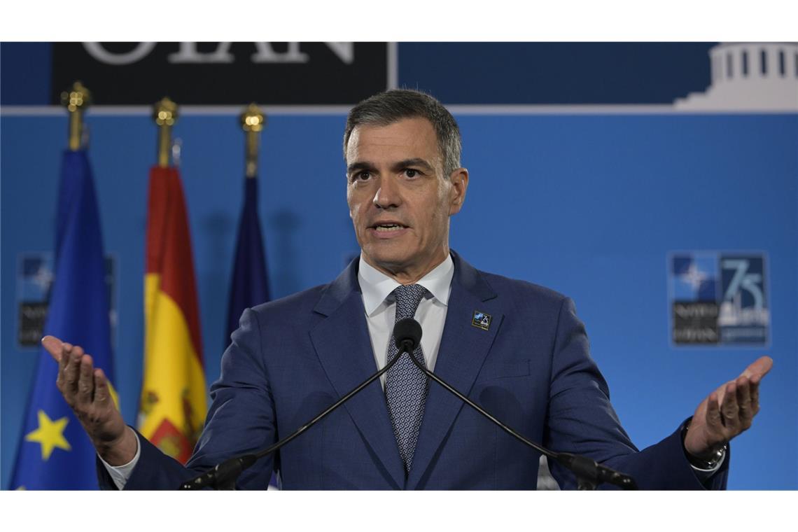 Spaniens Regierungschef ruft Europa zu Widerstand gegen Tech-Milliardäre auf Spaniens Ministerpräsident Pedro Sánchez.