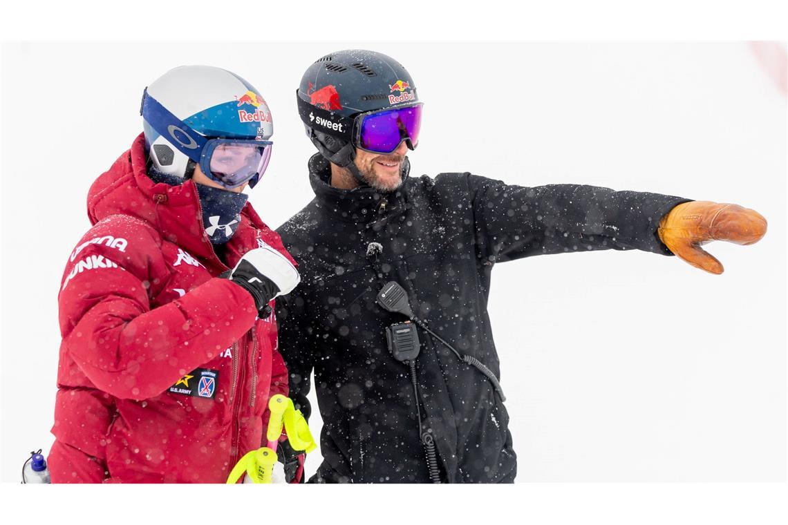 Spannendes Duo: Aksel Lund Svindal (r.) gehört zu Vonns Trainerteam. (Archivbild)