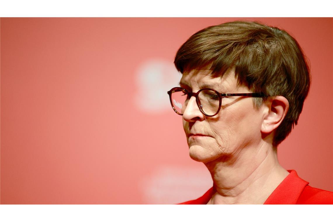 Südwest-SPD nominiert Esken nicht erneut für Bundesvorstand SPD-Chefin Saskia Esken ist von ihrem Heimat-Landesverband nicht mehr für den Bundesvorstand nominiert worden. (Archivbild)