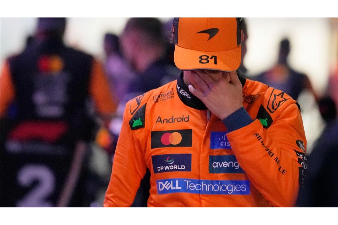 Sprachlos: Polesetter Oscar Piastri.