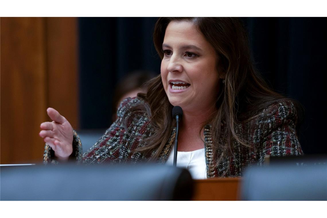 Trump will Abgeordnete Stefanik zur UN-Botschafterin machen Stefanik zeichnete sich in den vergangenen Jahren als treue Verbündete Trumps aus. (Archivbild)