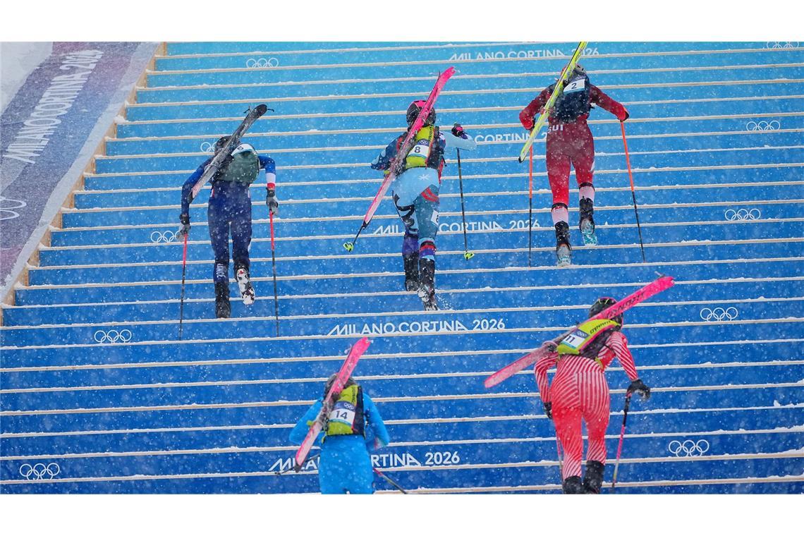 Steiler Aufstieg: Bei den Olympischen Winterspielen wird zum ersten Mal in der Disziplin "Skibergsteigen" um Medaillen gekämpft.