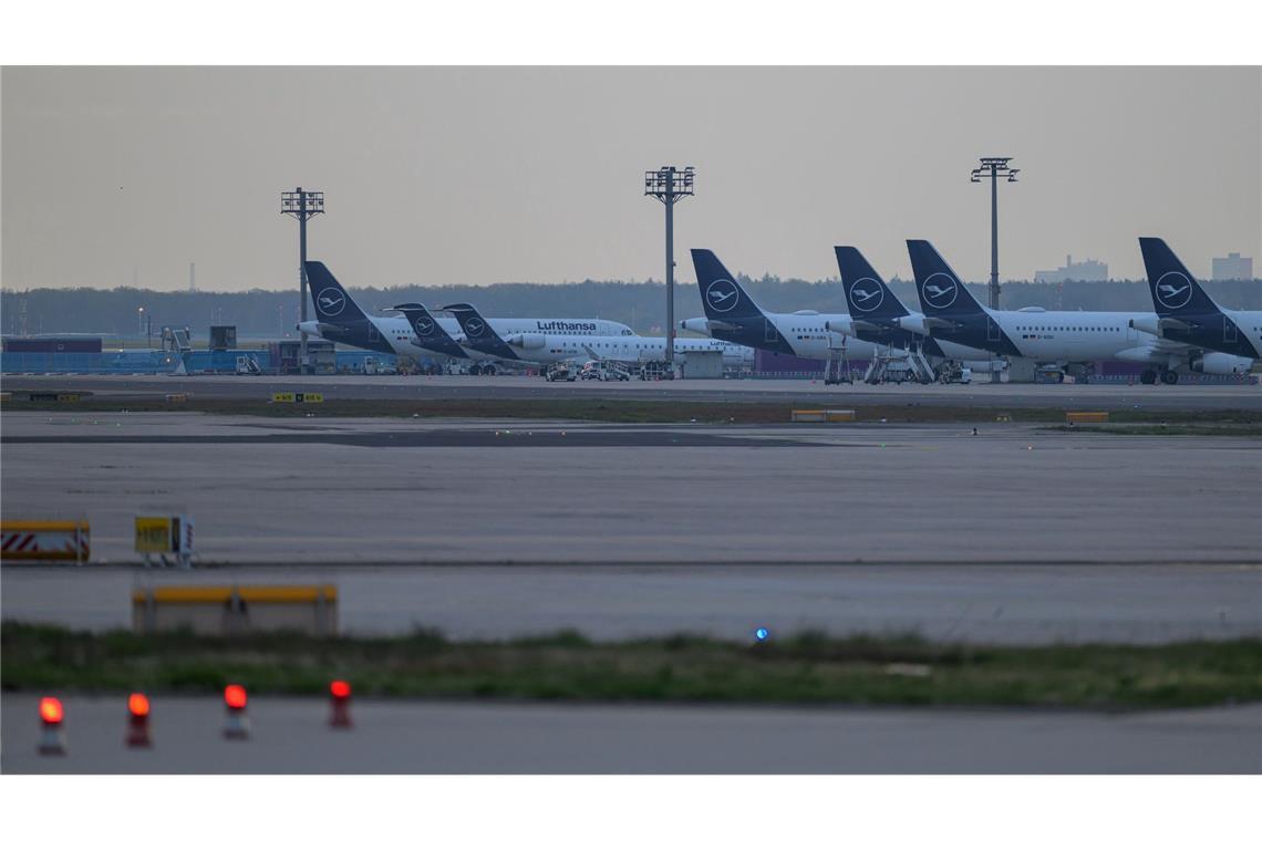 Stillstand bei Lufthansa in Frankfurt.