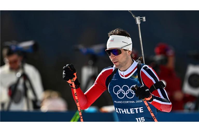 Sturla Holm Laegreid beim Training in Antholz.