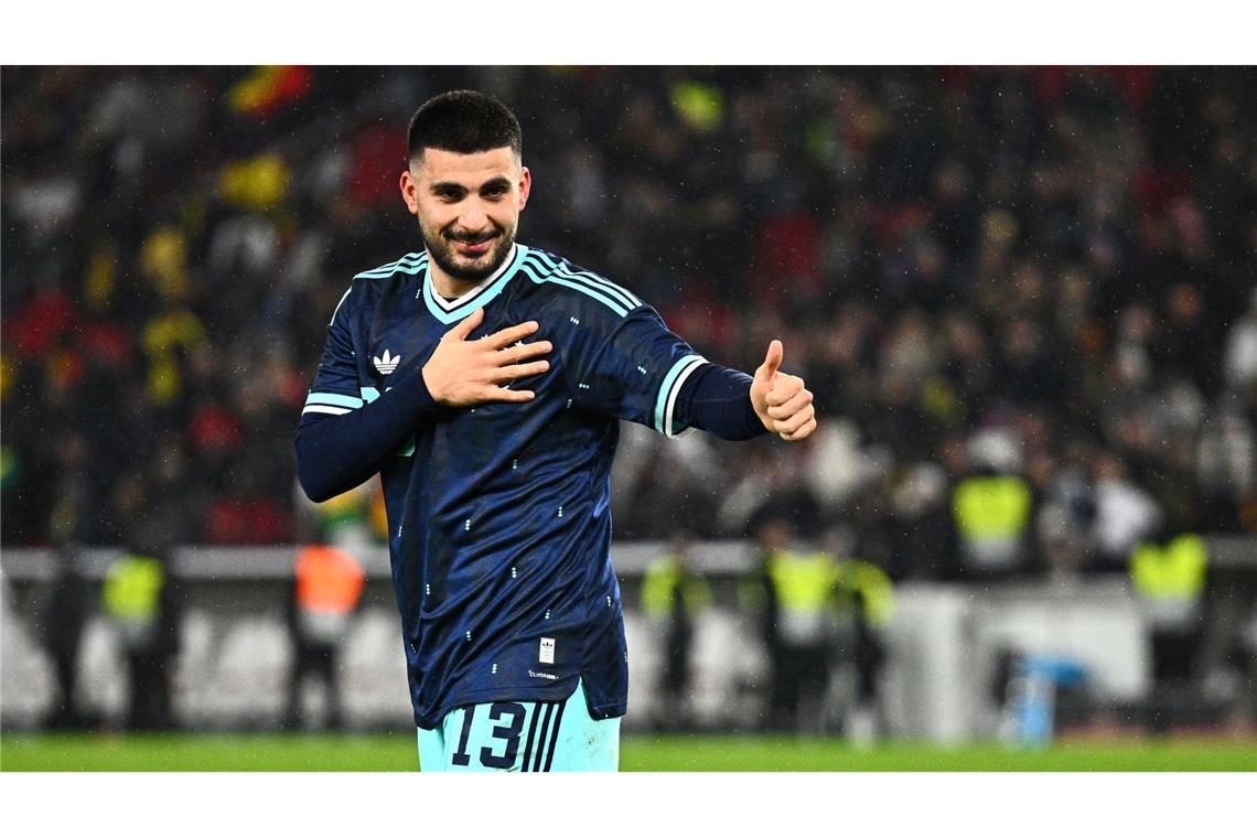 Stuttgart feiert mit: Deniz Undav jubelt nach Deutschlands 2:1-Erfolg gegen Ghana