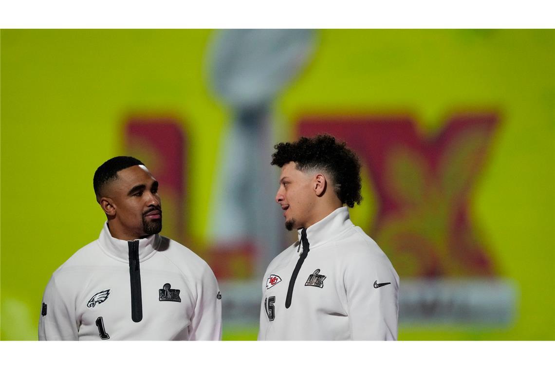 Bilder des Tages Super Bowl LIX: Die Quarterbacks Jalen Hurts und Patrick Mahomes bei der Opening Night