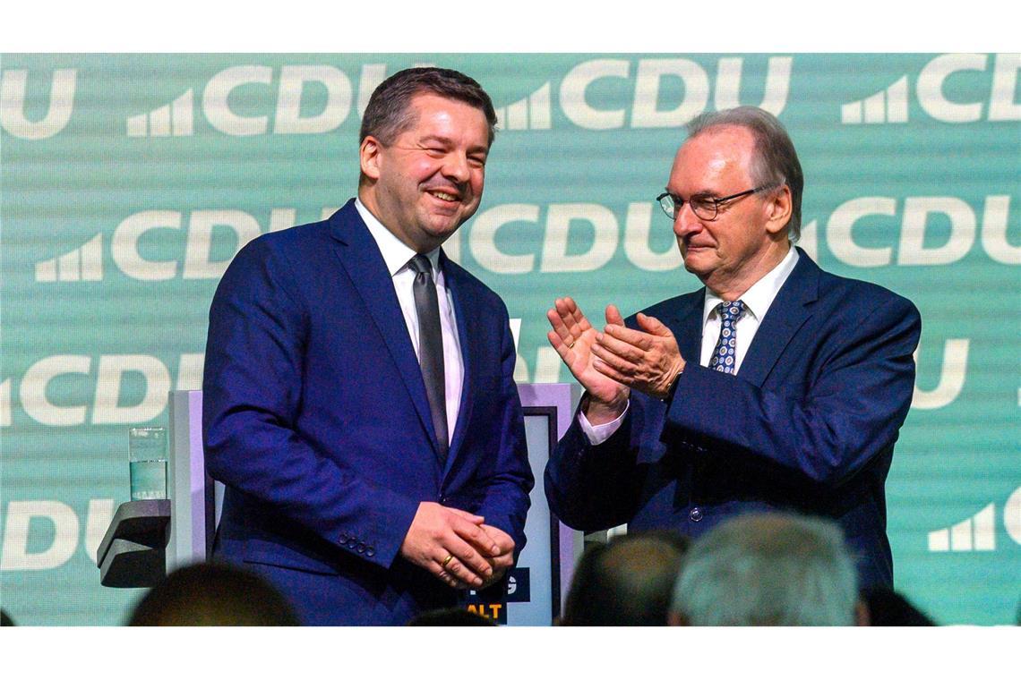 Sven Schulze (CDU) will im Januar Ministerpräsident werden und auf Reiner Haseloff (CDU) folgen. (Archivbild)