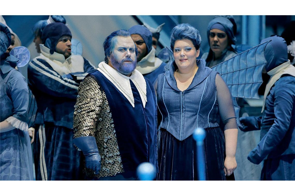Szene aus "Lohengrin".