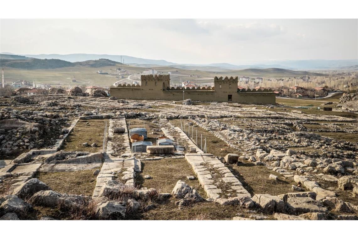 Teilrekonstruierte Ruinen von Hattusa - die geheimnisvolle Hauptstadt der Hethiter in Anatolien.