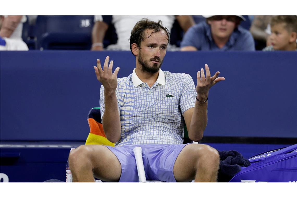Tennisprofi Medwedew entlud bei den US Open seinen ganzen Frust.