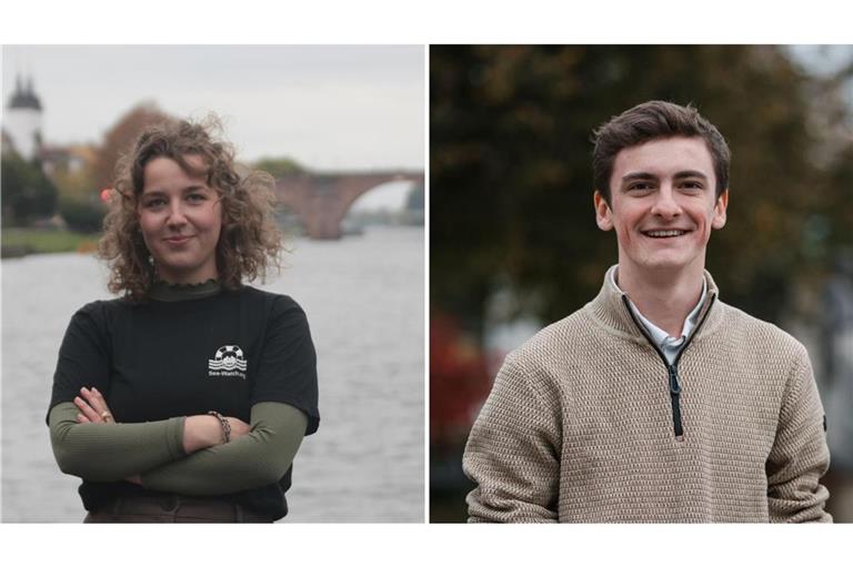 Theresa Fidušek und Jaron Immer wollen sich als Landessprecher der Grünen Jugend zur Wahl stellen.