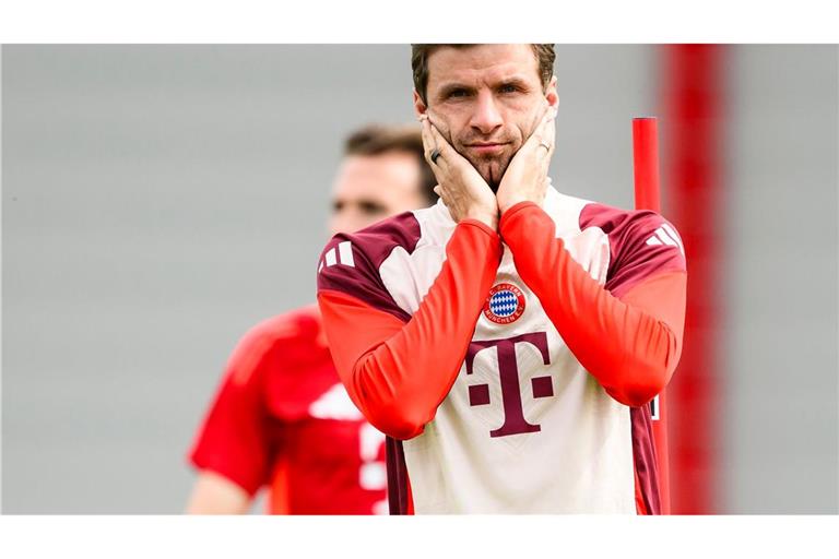 Thomas Müller beim Warm-up für sein 163. Champions-League-Spiel.