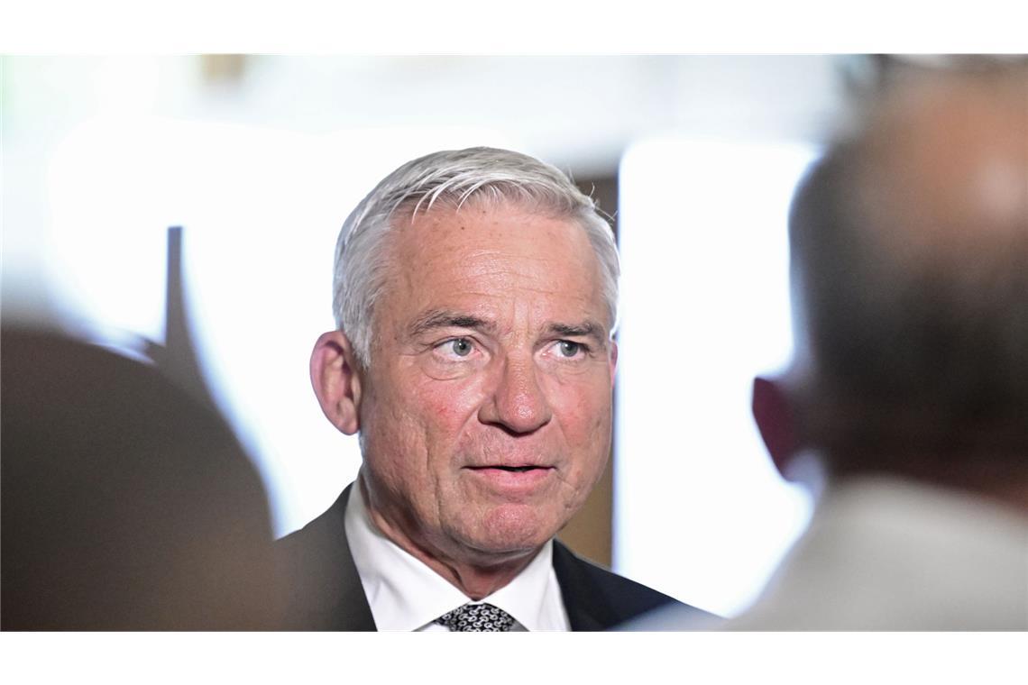 Thomas Strobl (CDU), Innenminister von Baden-Württemberg, im Landtag. (Archivbild)
