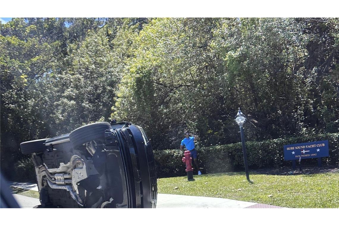 Tiger Woods wurde in Jupiter Island in einen Autounfall verwickelt.
