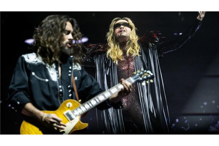 Tom (links) und Bill Kaulitz bei einem Konzert im März. (Archivbild)