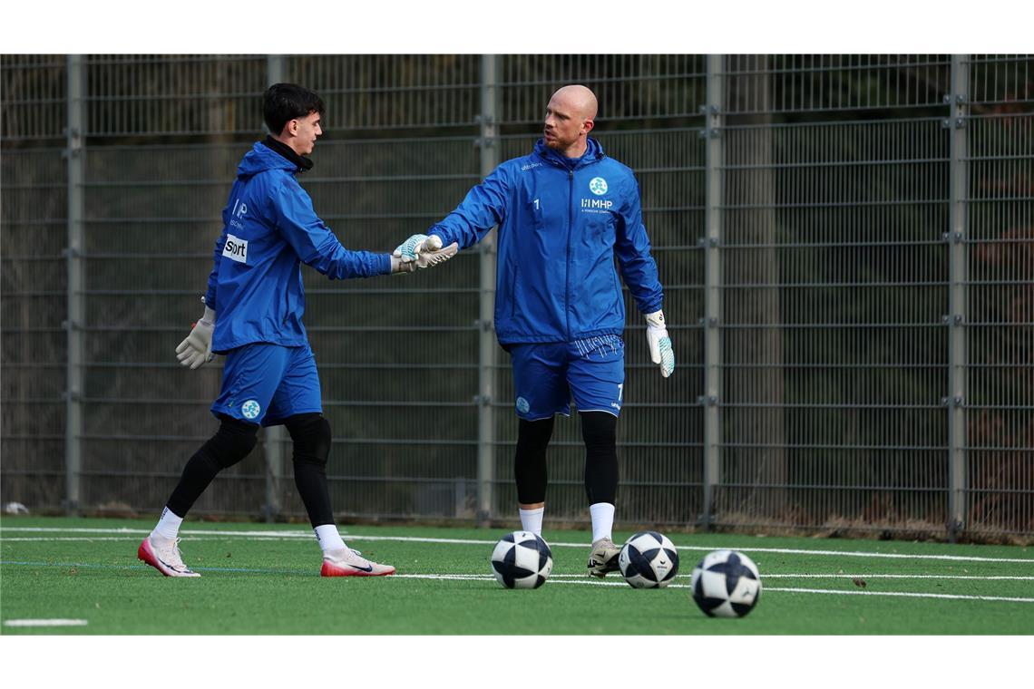 Torwart-Duo: Leon Neaime, Felix Dornebusch (re.).