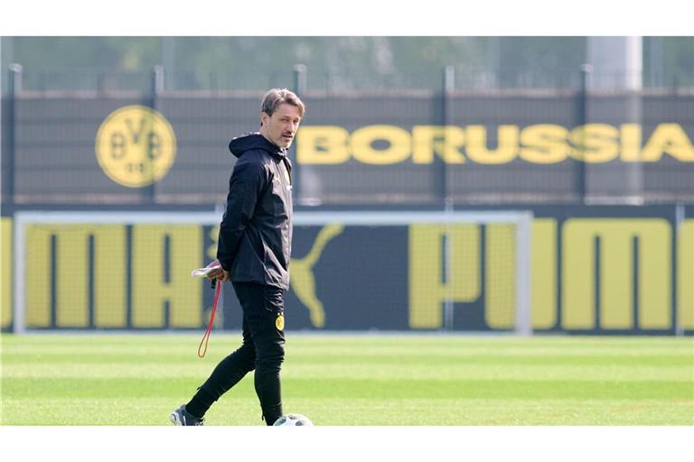 Trainer Niko Kovac möchte mit Borussia Dortmund im DFB-Pokal weit kommen. (Archivbild)