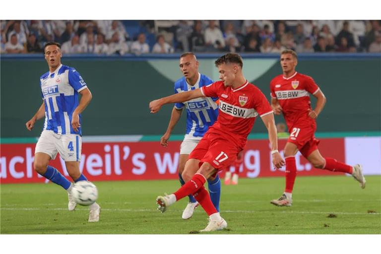 Treffsicher mit dem linken Fuß: Dzenan Pejcinovic vom VfB Stuttgart
