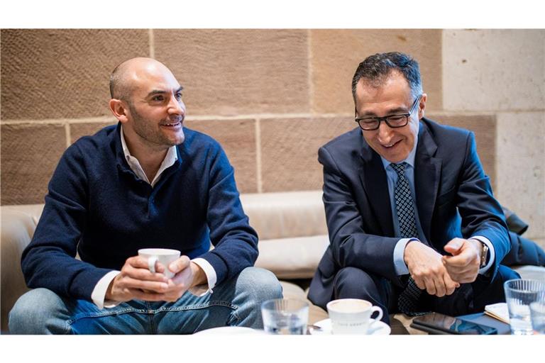 Trinkt nicht nur Kaffee und Wasser: Danyal Bayaz (links).