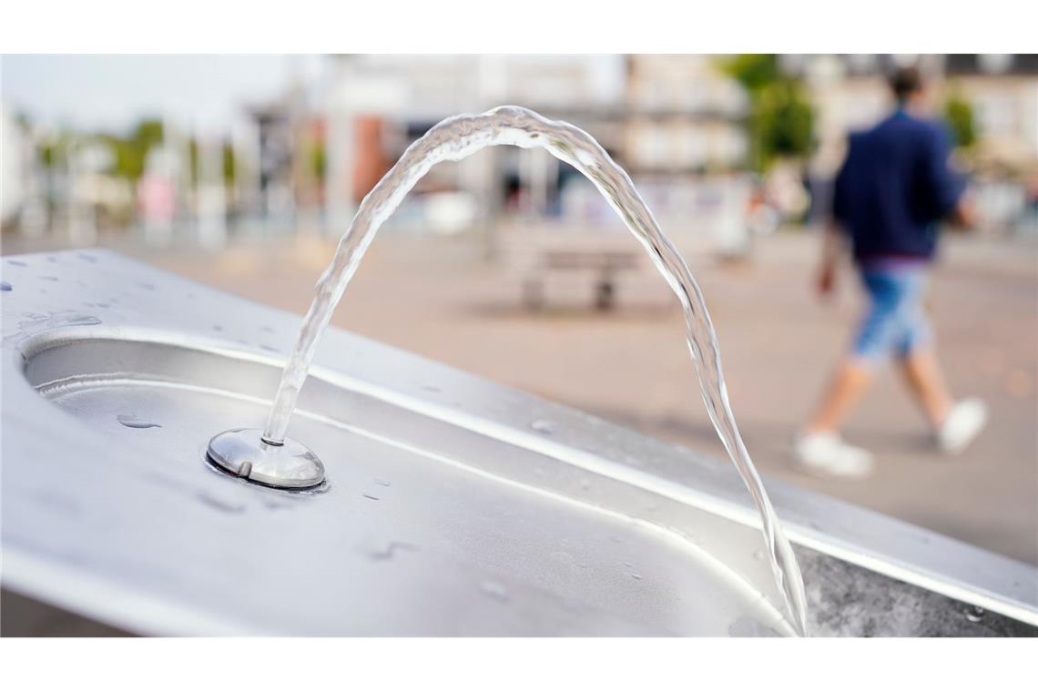 Städte im Hitze-Check: Heißes Mannheim, kühles Hattingen Trinkwasserbrunnen wie hier in Mannheim machen die Hitze erträglicher.