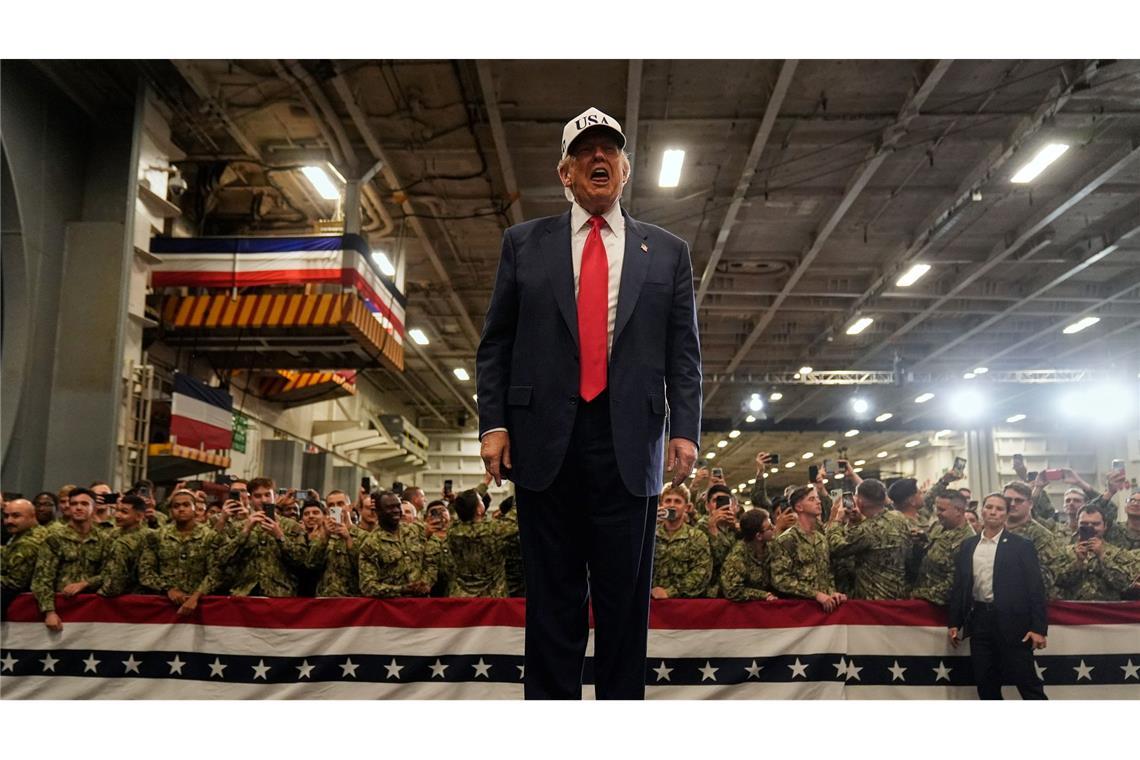 Gegengewicht zu China: Japan und USA stärken Allianz Trump besucht US-Truppen.