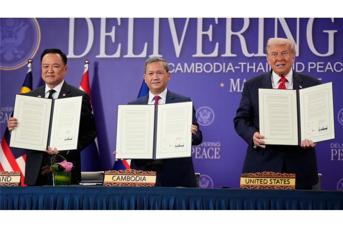 Trump in Asien: Friedensabkommen und Treffen mit Xi Trump in Asien: Friedensabkommen und Treffen mit Xi