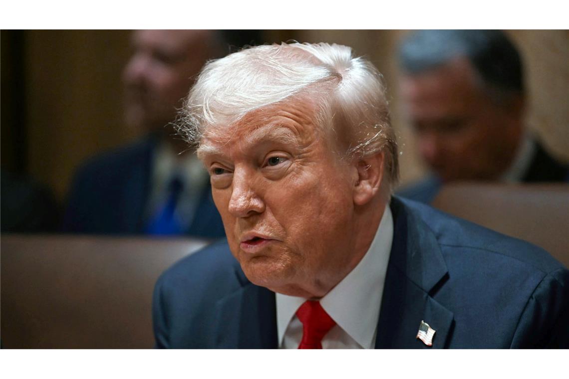Trump: Zölle in Höhe von 25 Prozent für Waren aus der EU Trump hat während seiner ersten Kabinettssitzung nach seiner Wiederwahl über etliche Themen gesprochen - auch Zölle.