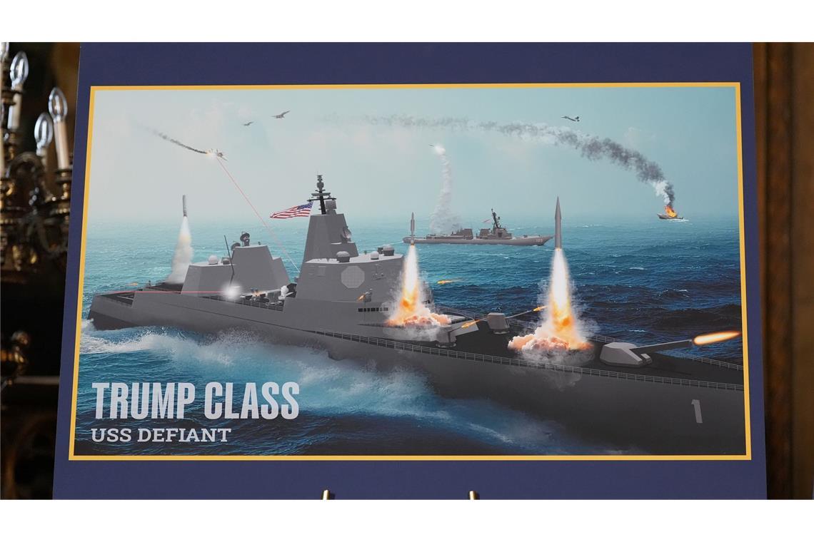 Trump kündigt den Bau von neuen Schlachtschiffen an.