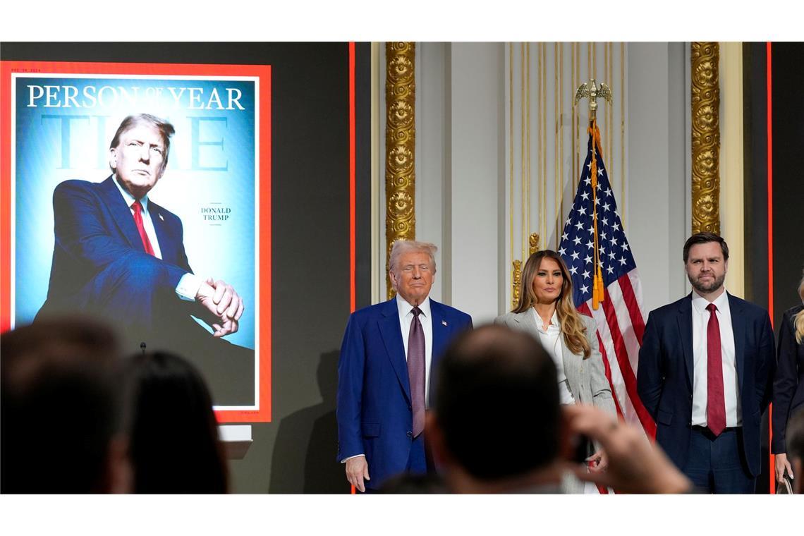 "Time"-Magazin kürt Trump zur "Person des Jahres" Trump läutet Handel an New Yorker Börse ein
