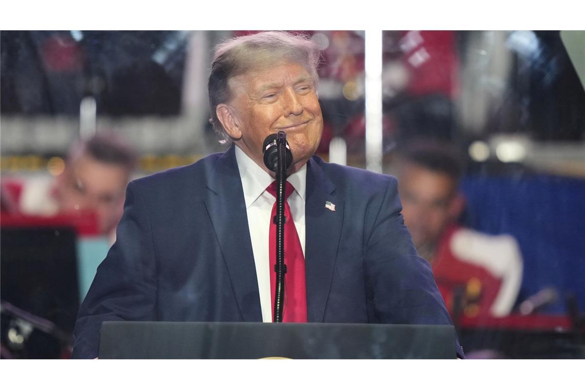 Trump lobt zum Auftakt der Feierlichkeiten vor allem seine eigene Politik.