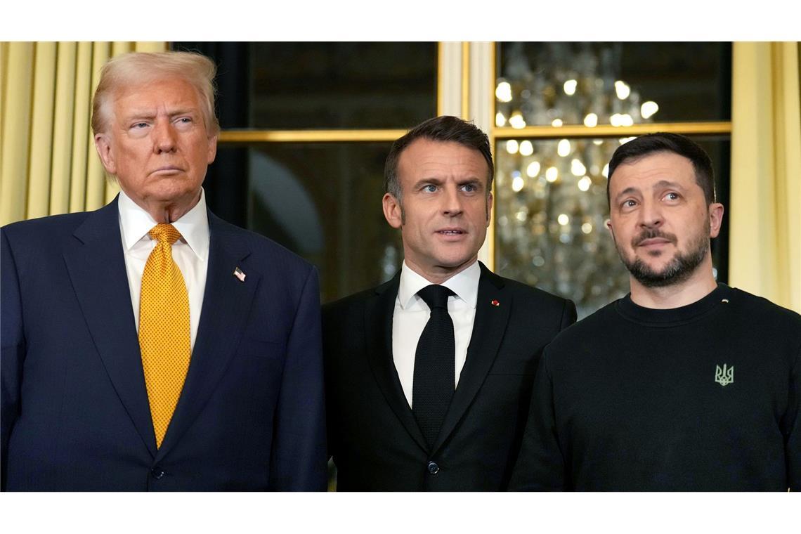 Merz fordert Europa-Kontaktgruppe zur Ukraine-Unterstützung Trump, Macron und Selenskyj trafen sich am Wochenende in Paris.