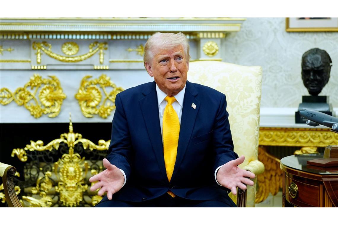 Trump sieht die Kriegsziele als bald erfüllt an. (Archivbild)