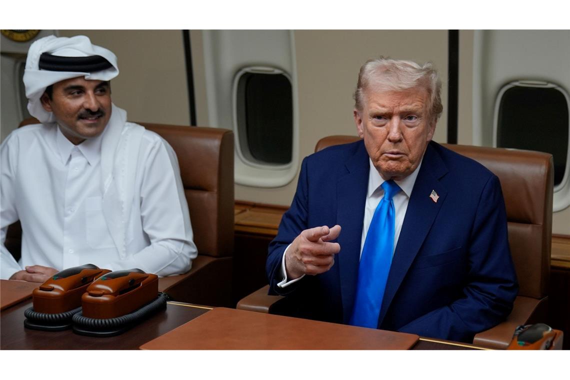Trump stellte beim Tankstopp in Katar einen baldigen Einsatz der geplanten internationalen Friedenstruppe (ISF) für den Gazastreifen in Aussicht.