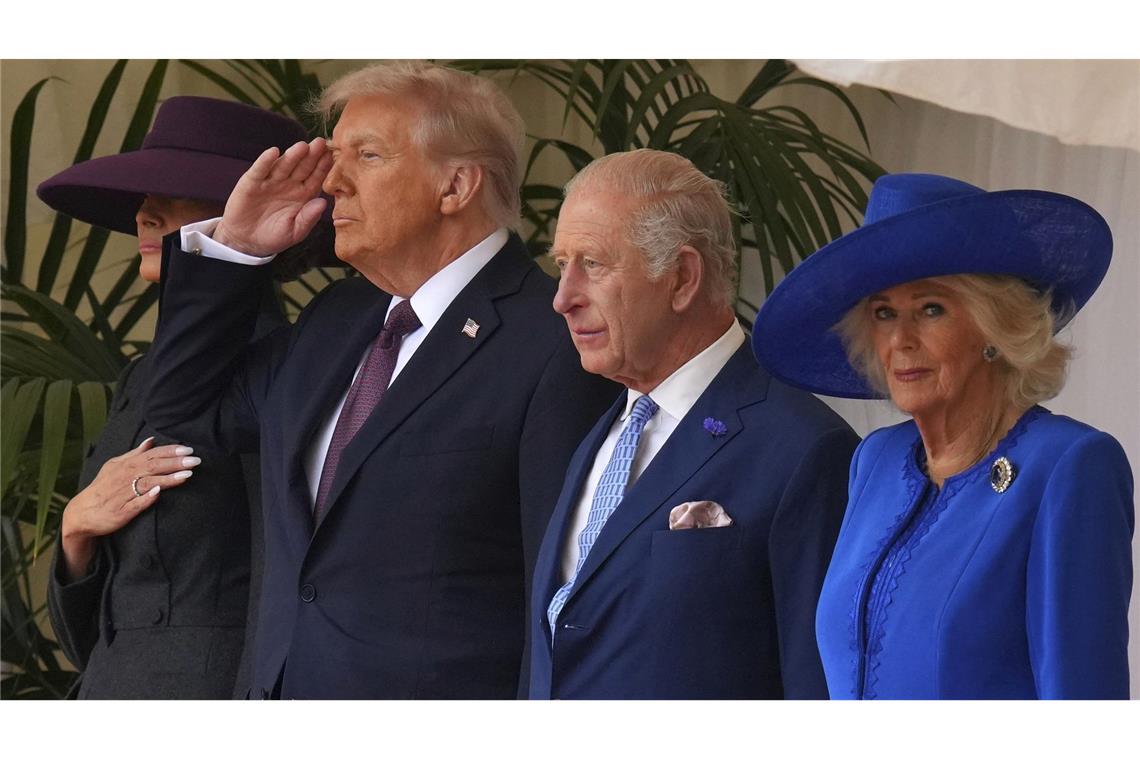 Trump und der König: Der US-Präsident bezeichnet Charles als Freund.