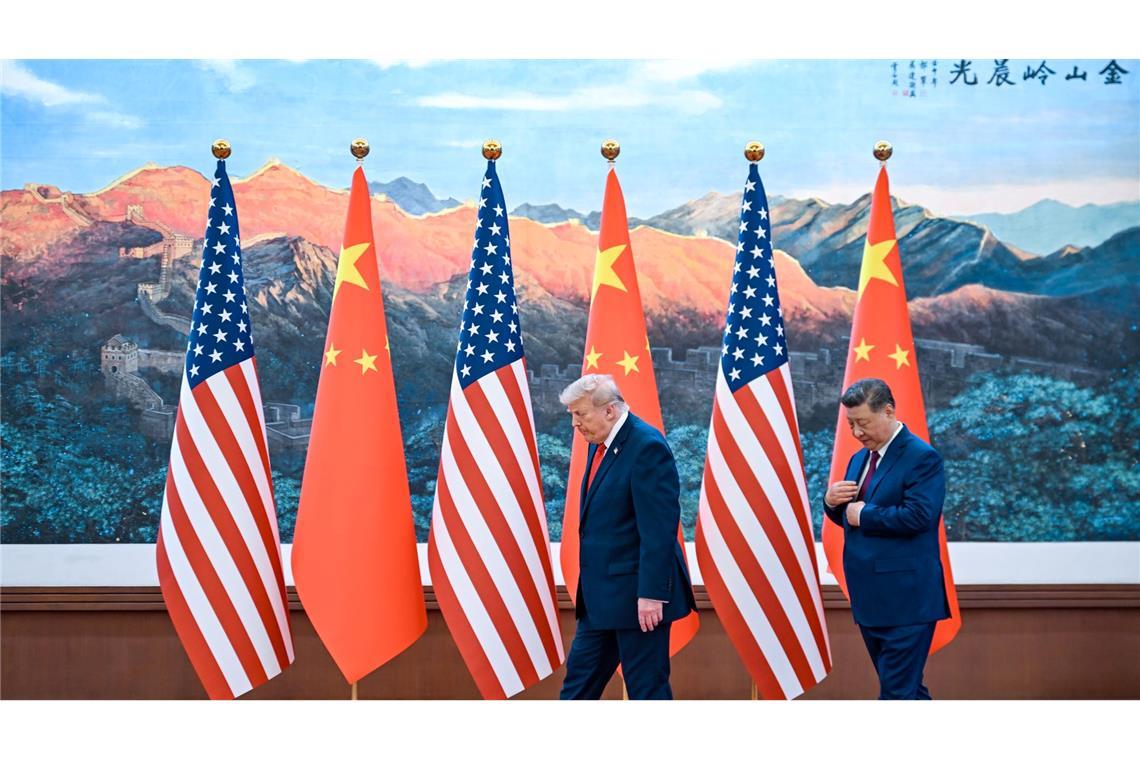 Trump und Xi in der Großen Halle des Volkes.