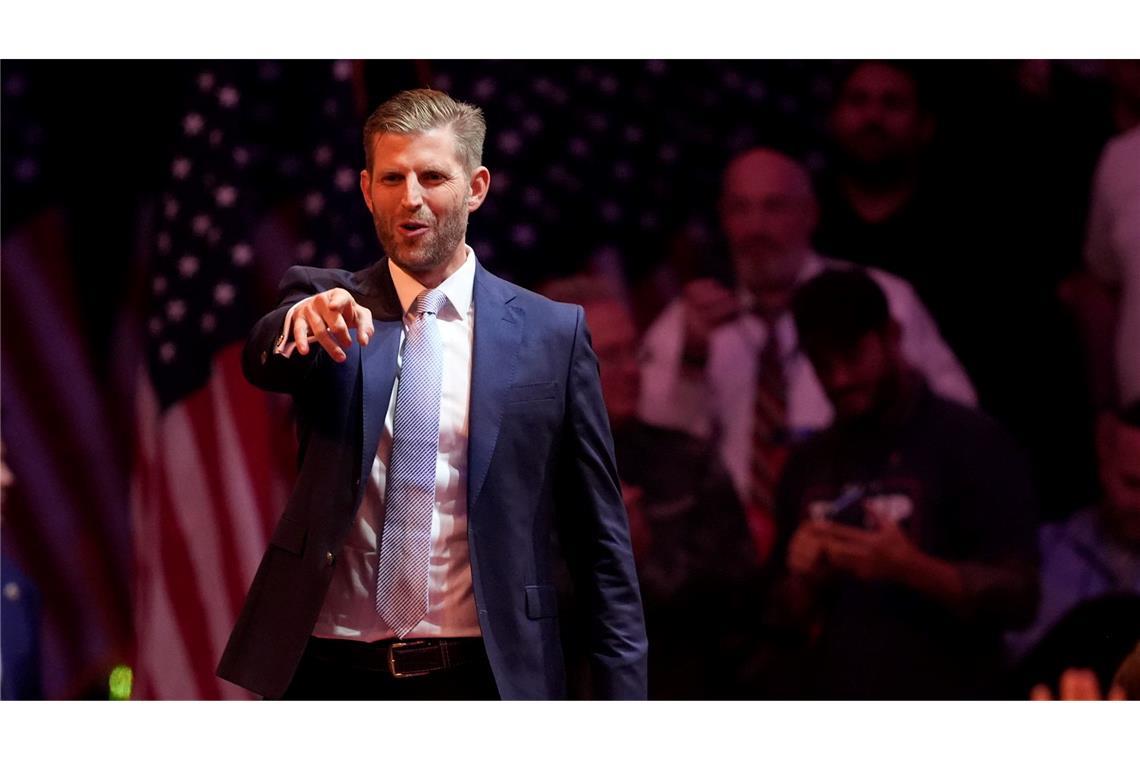 Neuer Fanartikel: Sohn Eric wirbt für "Trump 2028"-Kappe Trumps Sohn Eric steht eisern hinter seinem Vater. (Archivbild)