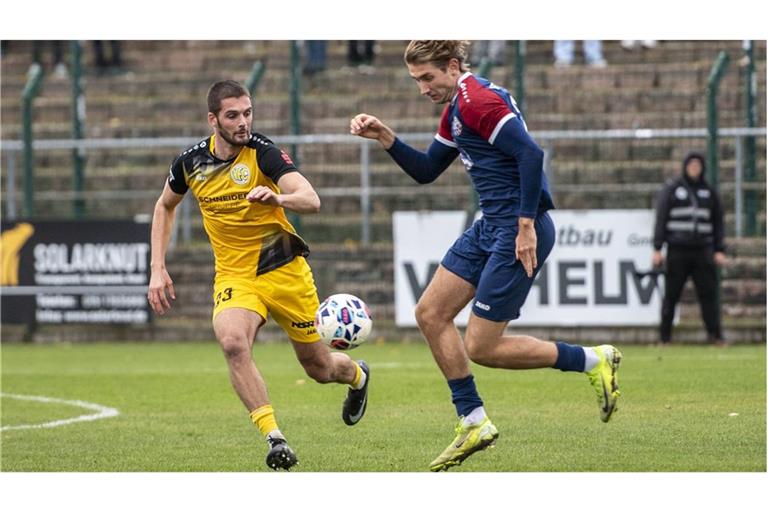 Tyron Profis (li.) schoss in der vergangenen Oberligasaison 16 Tore für den VFC Plauen.             


Foto: IMAGO/Ballasch
