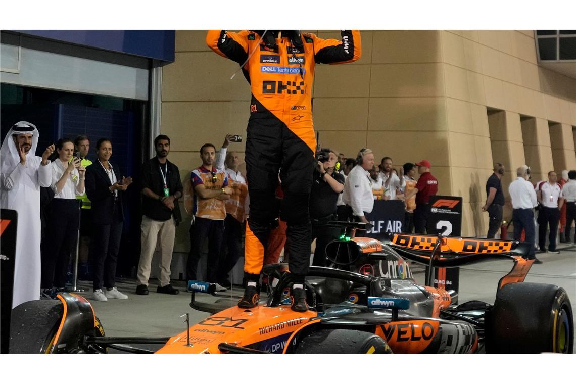 Bahrain-Sieger Piastri in Titelform - Frust bei Verstappen Überlegener Sieger in Bahrain: McLaren-Pilot Oscar Piastri.