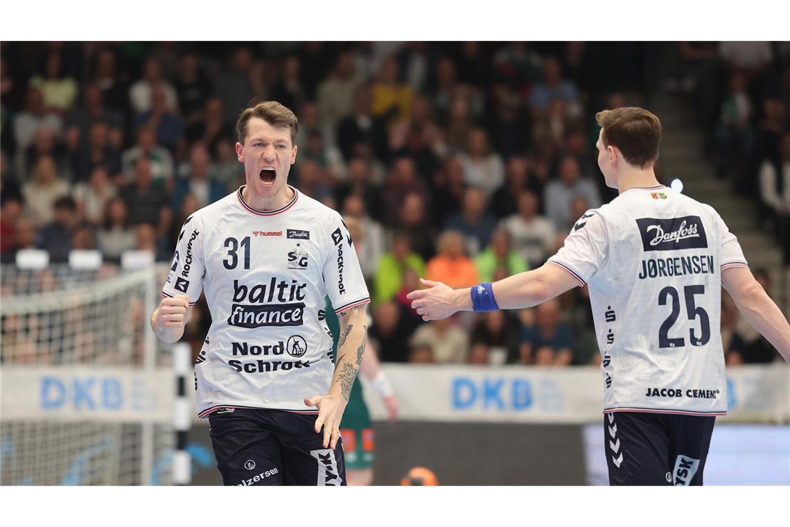 Enttäuschung trotz Punktgewinn im Handballkrimi Überragend: SG-Linksaußen Emil Jakobsen