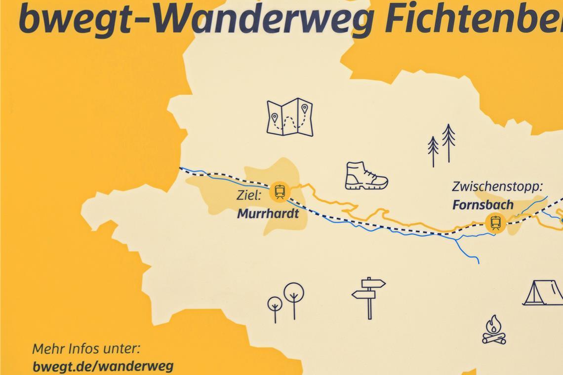 Mit der Bahn zum Wanderausflug Übersichtstafeln wurden an den Wegpunkten – etwa an der Rümelinsmühle – aufgestellt.