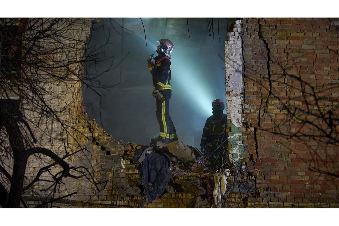 Ukraine - Wohnhaus nach Drohnenangriff