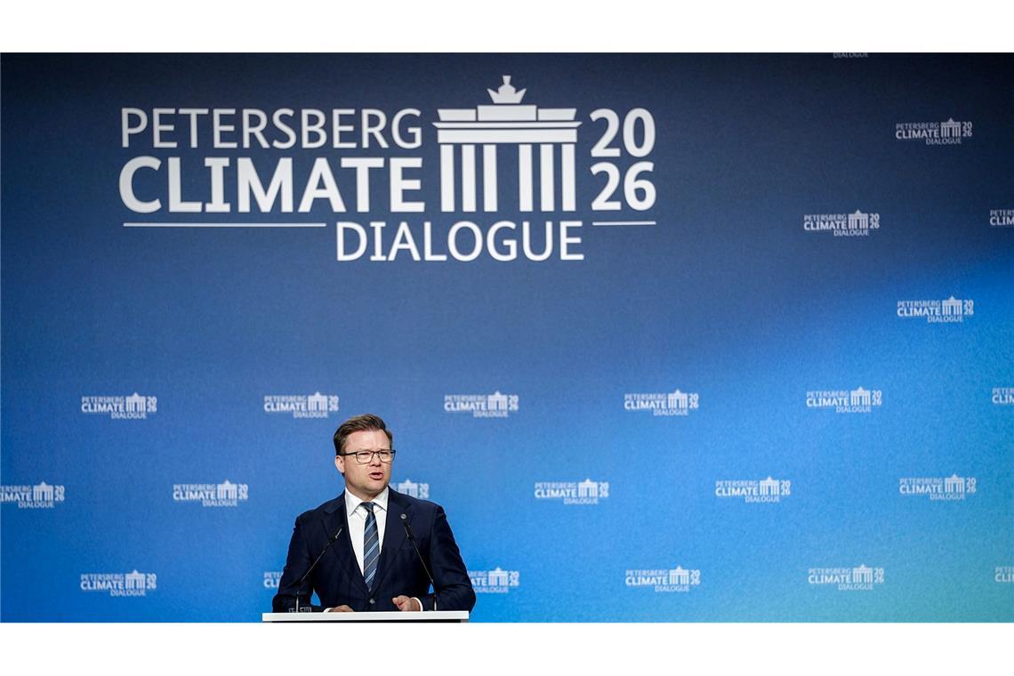 Umweltminister Carsten Schneider hat den Klimadialog eröffnet.