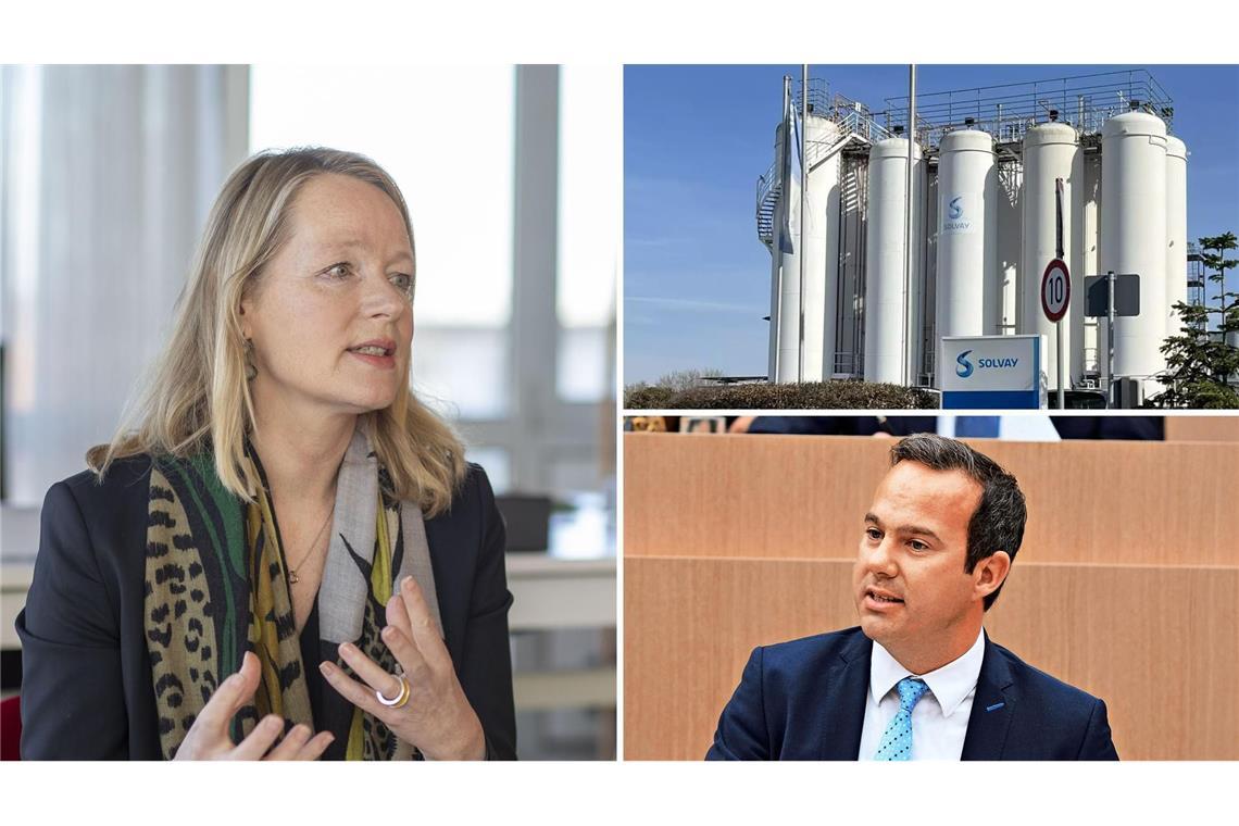 Umweltministerin Thekla Walker (links) hätte über die Treibhausgasemissionen früher informieren müssen, findet der CDU-Abgeordnete Raimund Haser (rechts).