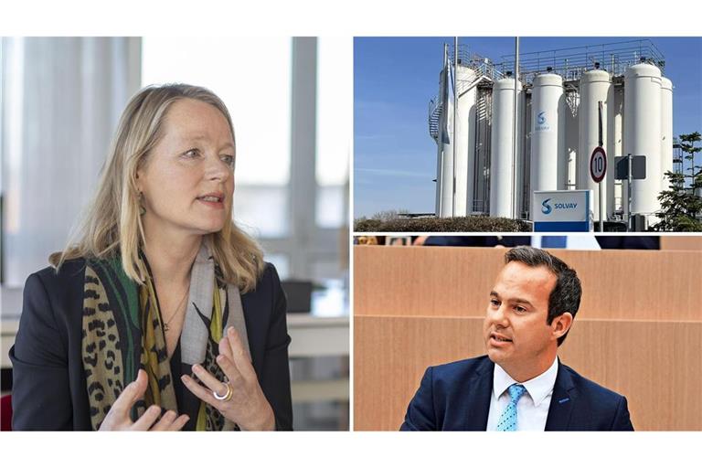 Umweltministerin Thekla Walker (links) hätte über die Treibhausgasemissionen früher informieren müssen, findet der CDU-Abgeordnete Raimund Haser (rechts).