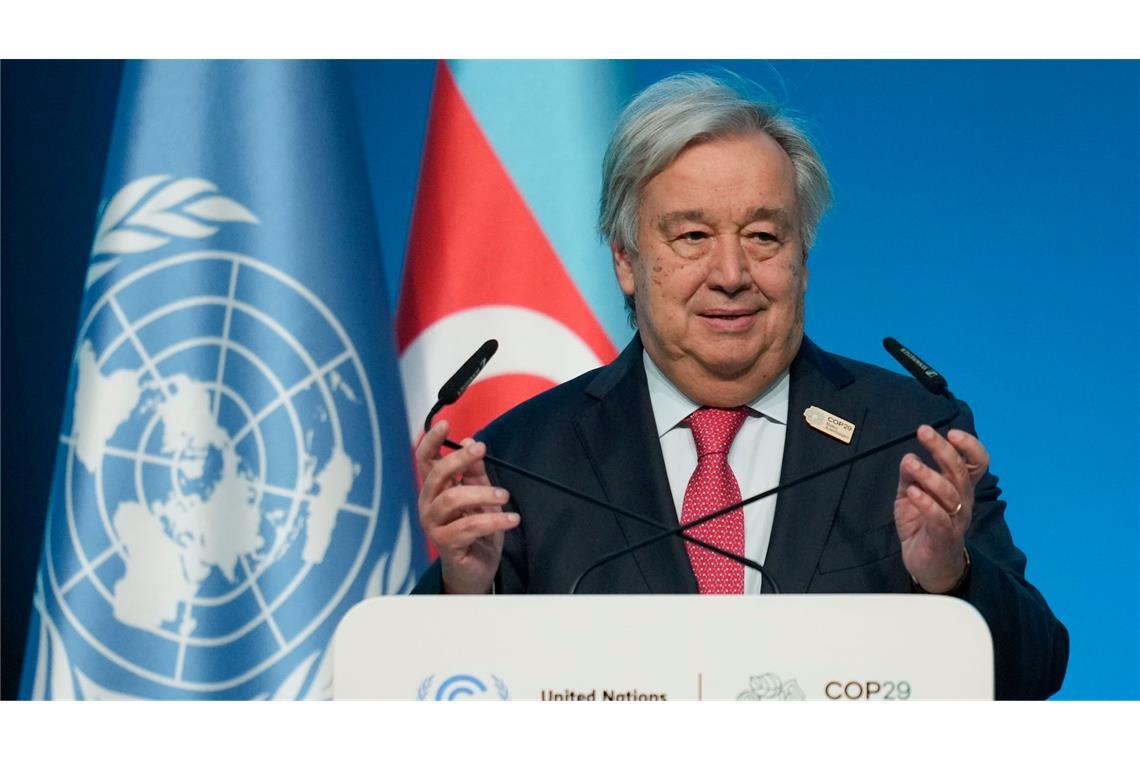 Öl als "Geschenk Gottes"? - Gastgeber schockt Klimagipfel UN-Chef Guterres ruft die G20-Staaten zum Handeln auf.