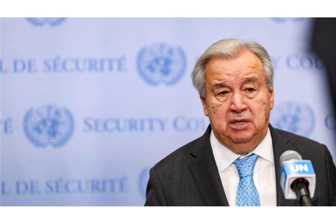 UN-Generalsekretär Guterres fordert von Israel, den Lizenzentzug für Dutzende internationale Hilfsorganisationen rückgängig zu machen. (Archivbild)