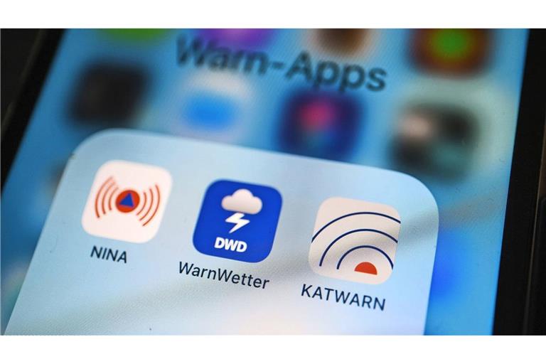 Unter anderem wird über die Warn-Apps gewarnt.