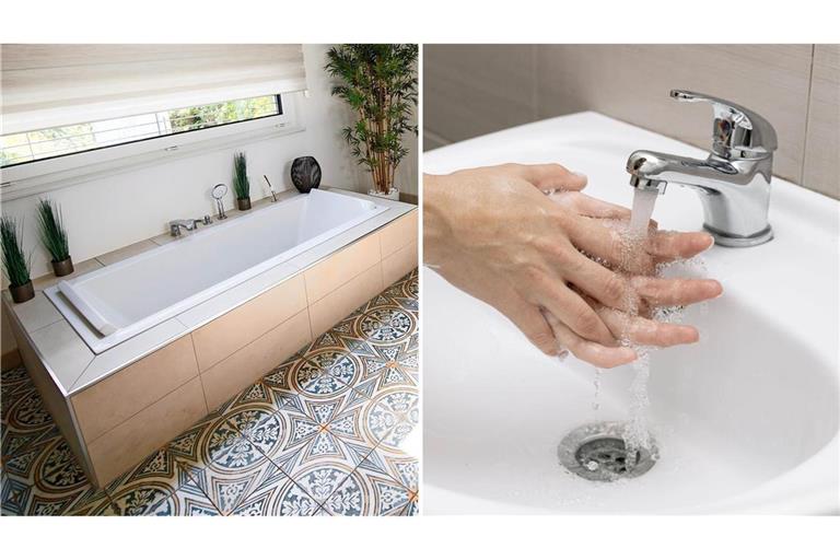 Untypischer Diebstahl: Eine Badewanne und ein Waschbecken wurden geklaut. (Symbolbilder)