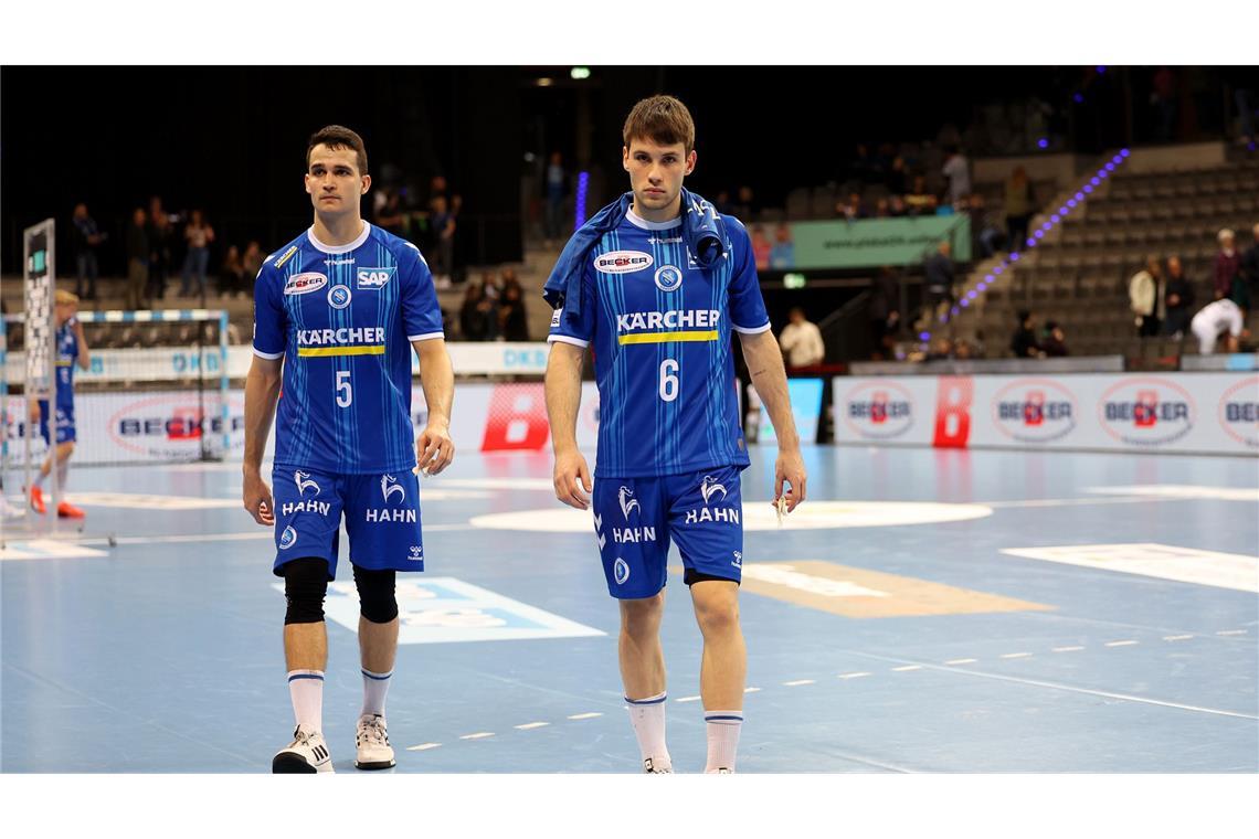 Zu schwach im Angriff – TVB bleibt 2025 weiter punktlos Unzufriedene spanische Flügelzange: Jorge Serrano, Daniel Fernandez (re.)